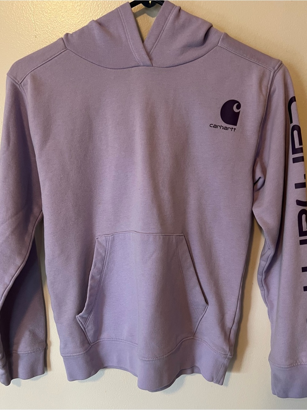Carhartt Iconic Clarksburg logo sweatshirt lavender purple girlsM